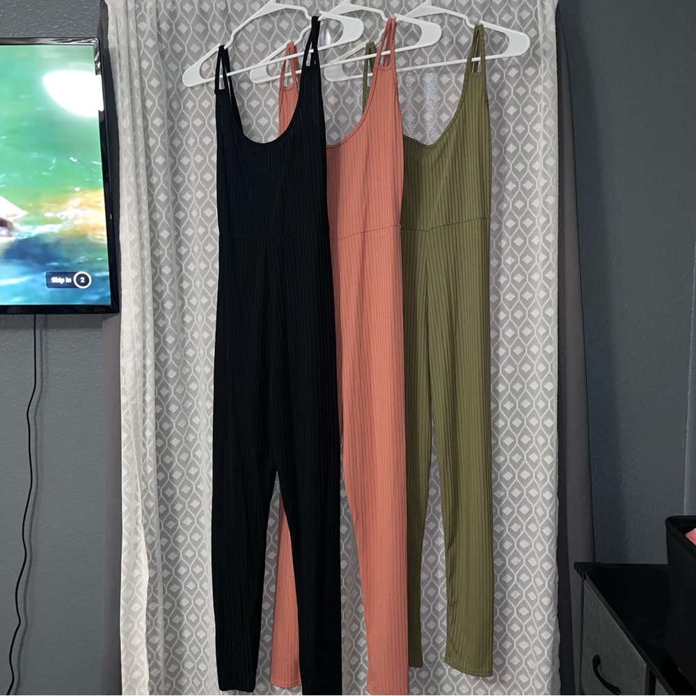 PRETTYLITTLETHING Ribbed Jumpsuits